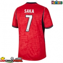 Camisa de Futebol Inglaterra Bukayo Saka #7 Equipamento Secundário Mundo 2026 Manga Curta